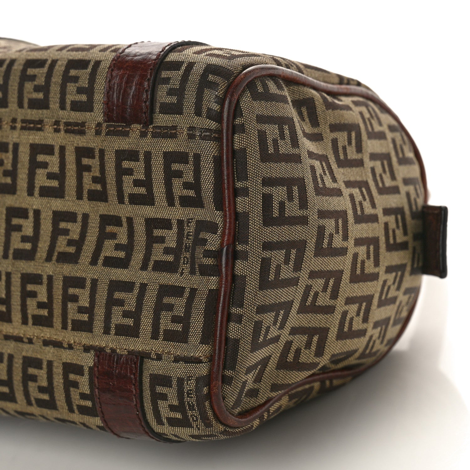 Fendi Zucchino Vitello Small Forever Boston Mogano Panna Bruciato 8 of 10