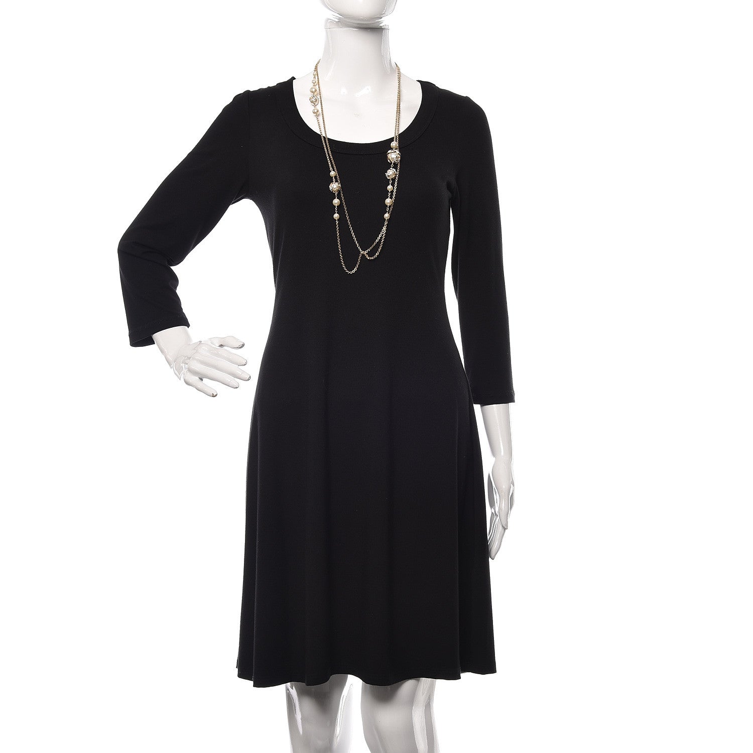 Chanel Pearl Crystal CC Long Necklace Gold 2 of 5