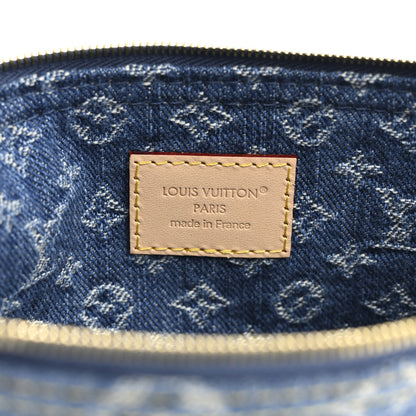 Louis Vuitton Denim Monogram Jacquard Neverfull MM GM Pochette Blue 6 of 6