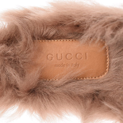 Gucci Calfskin Lambswool Studded Womens Princetown Slippers 36 Black 7 of 8