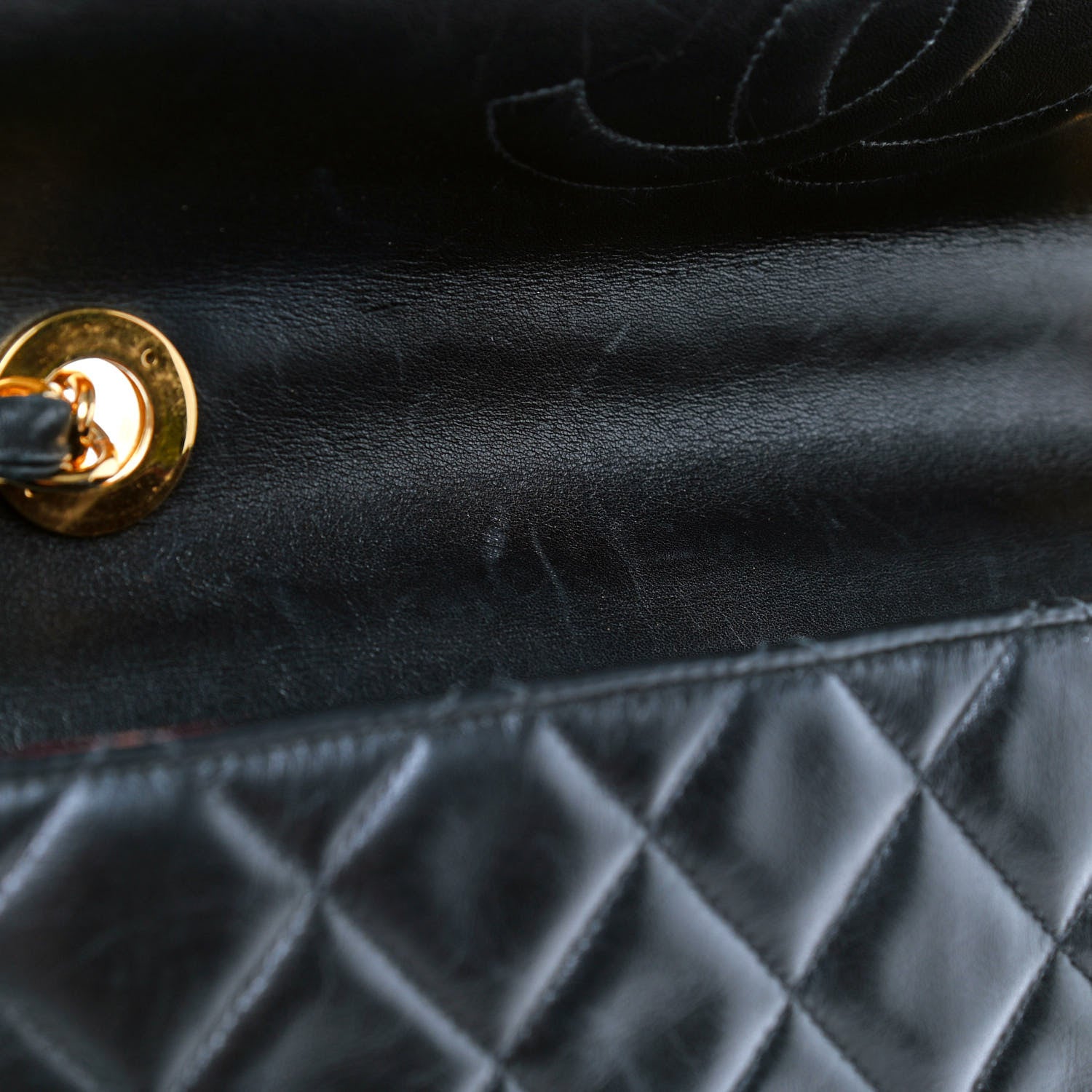 Chanel Lambskin Quilted XL Jumbo Single Flap Black 12 of 12