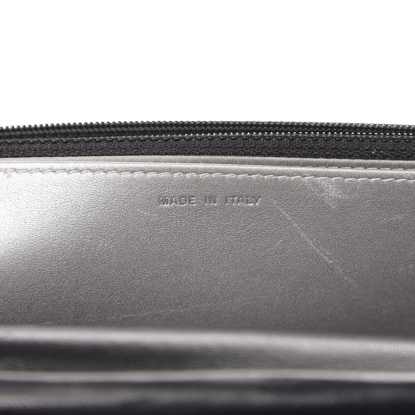Goatskin Camellia Embossed Wallet on Chain WOC Black