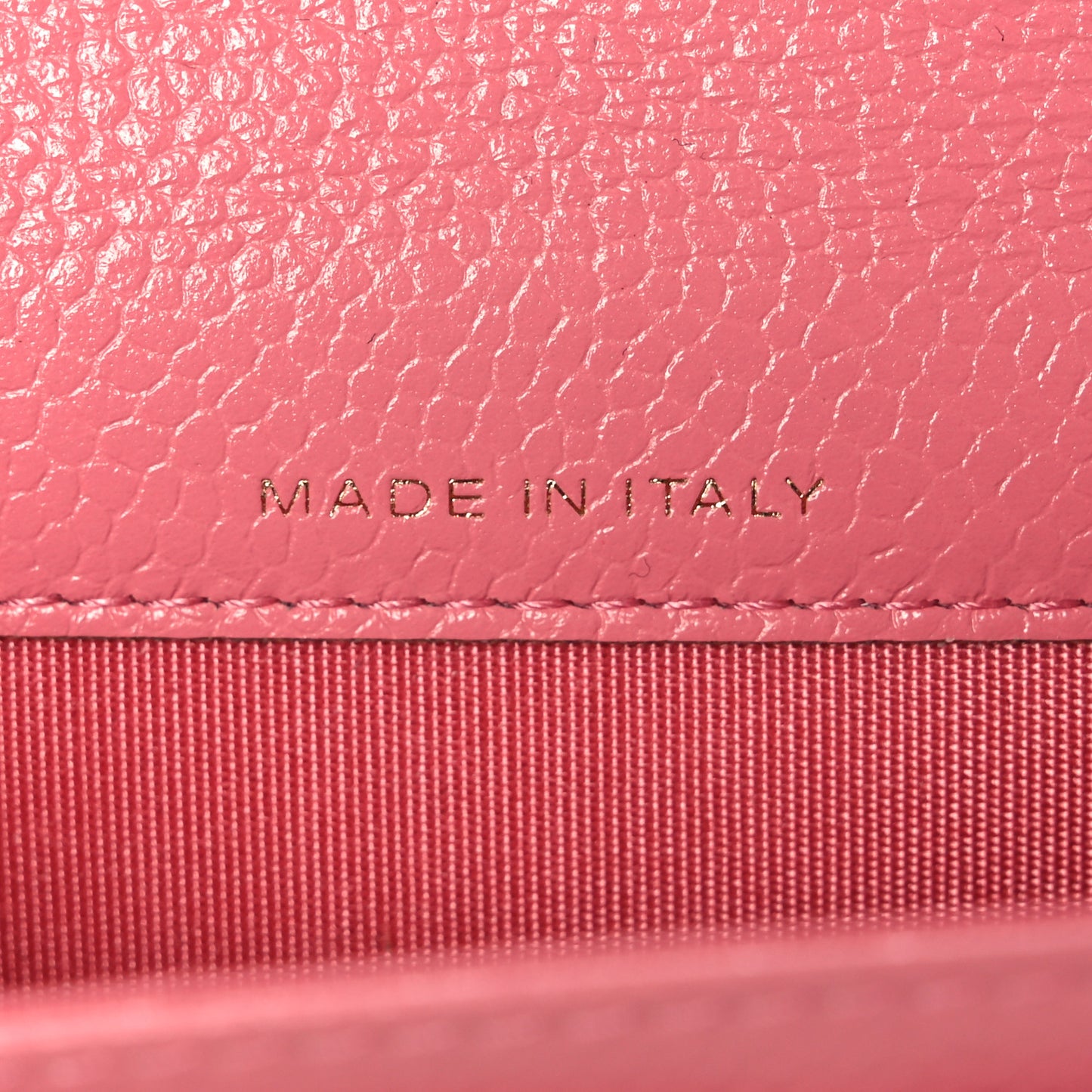Caviar Camellia Embossed Card Holder Wallet Pink