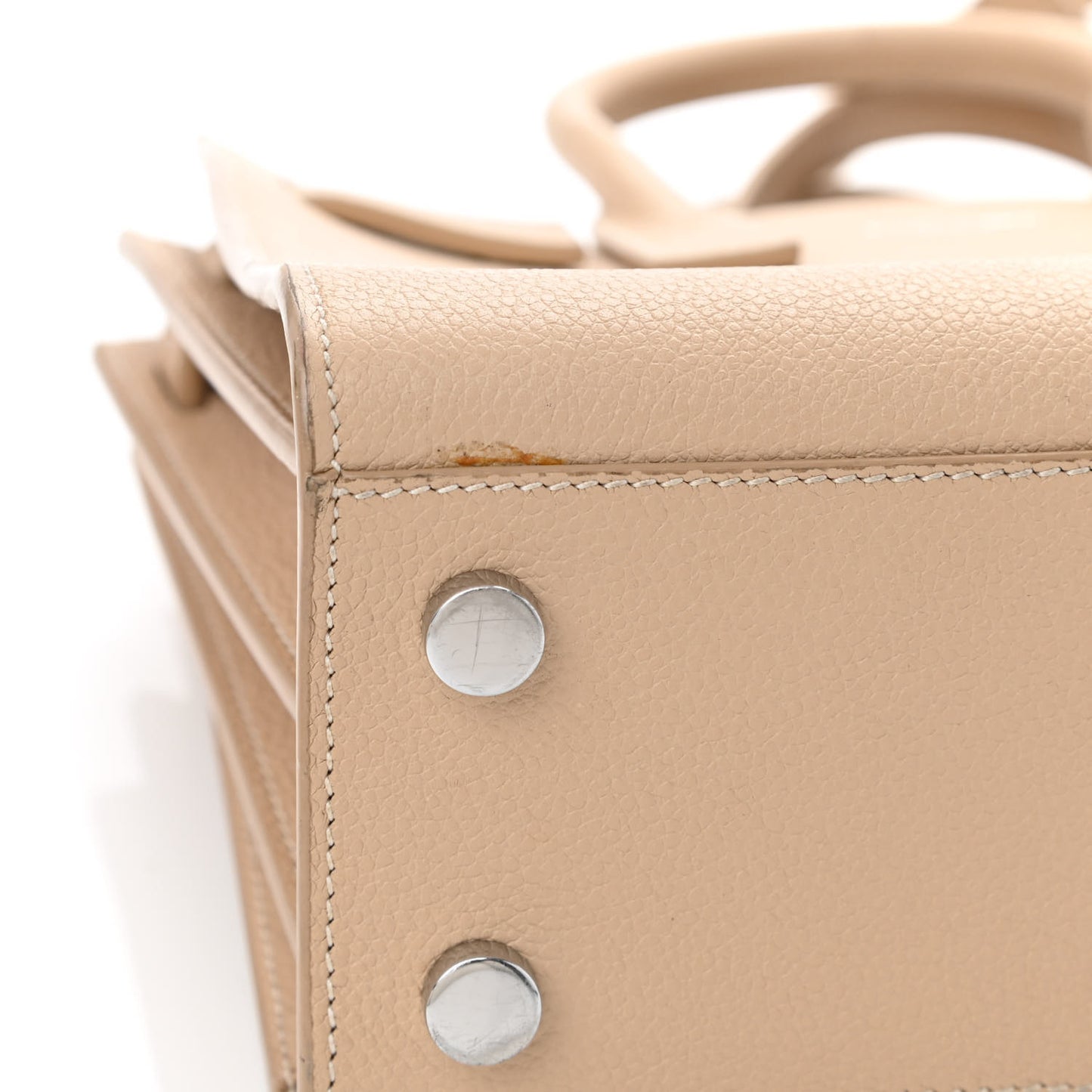 Grained Calfskin Nano Sac De Jour Dark Beige