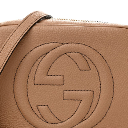 Gucci Pebbled Calfskin Small Soho Disco Bag Camelia 8 of 11
