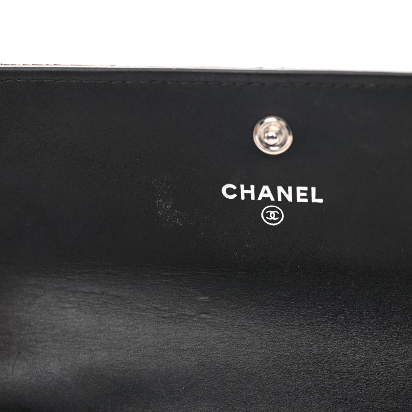 Caviar Quilted Reissue Flap Card Holder Black