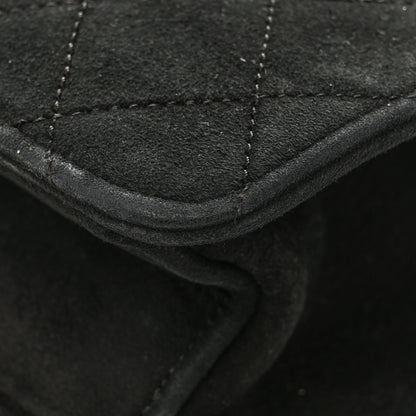 Chanel Suede Quilted Medium Single Flap Black 11 of 14