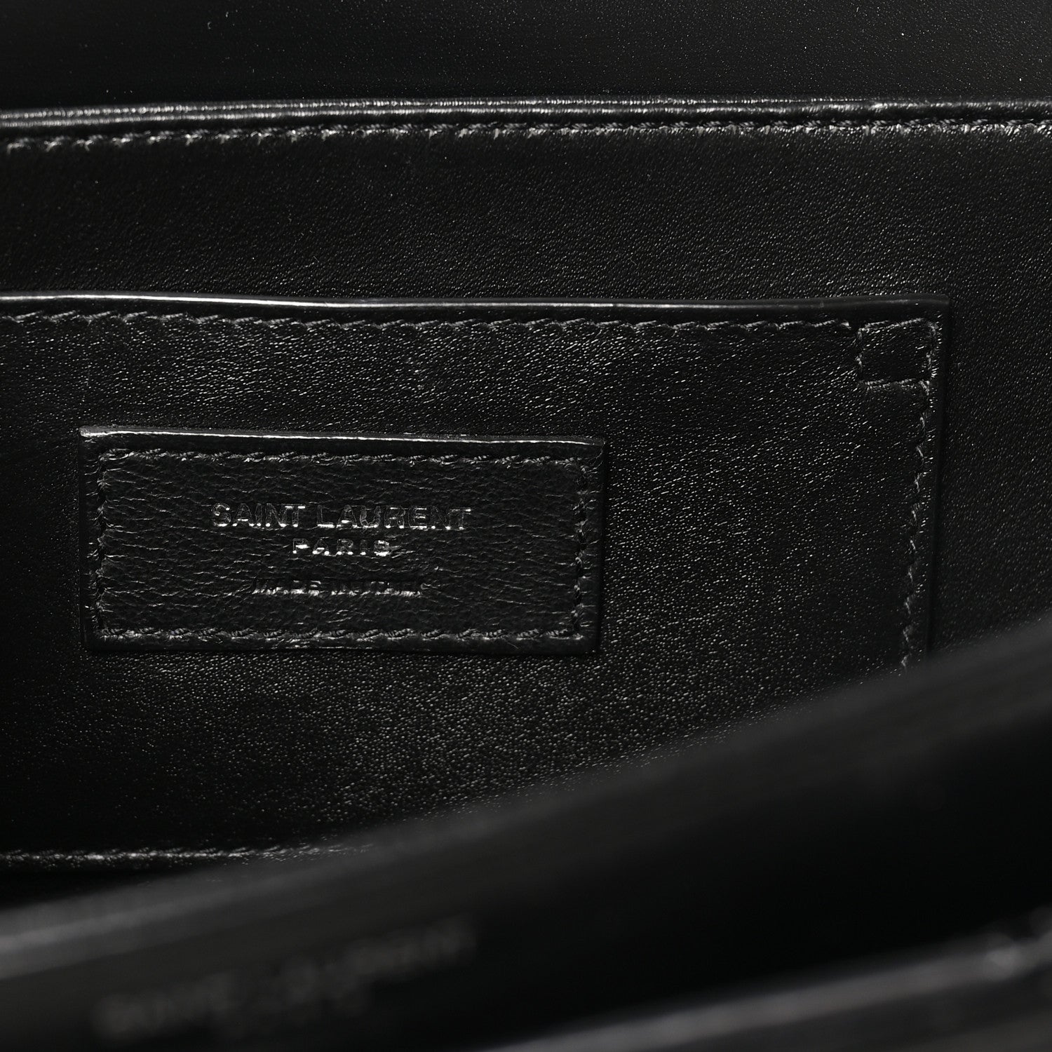 Saint Laurent Box Calfskin Monogram Medium Solferino Satchel Black 6 of 10