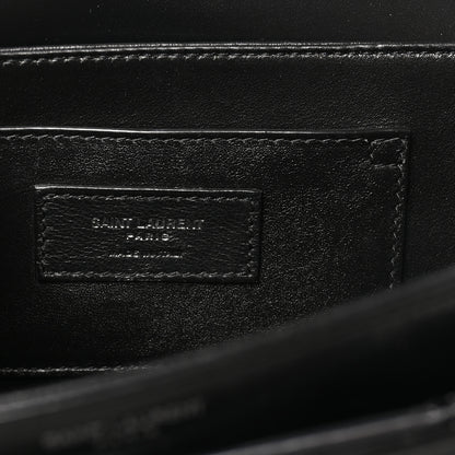 Saint Laurent Box Calfskin Monogram Medium Solferino Satchel Black 6 of 10