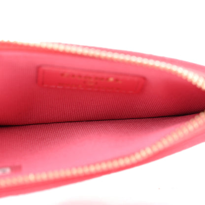 Chanel Caviar Quilted Flap Zip Card Holder Dark Pink 5 of 8