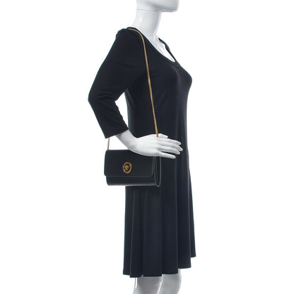 Versace Vitello Tribute Chain Wallet Black 2 of 8