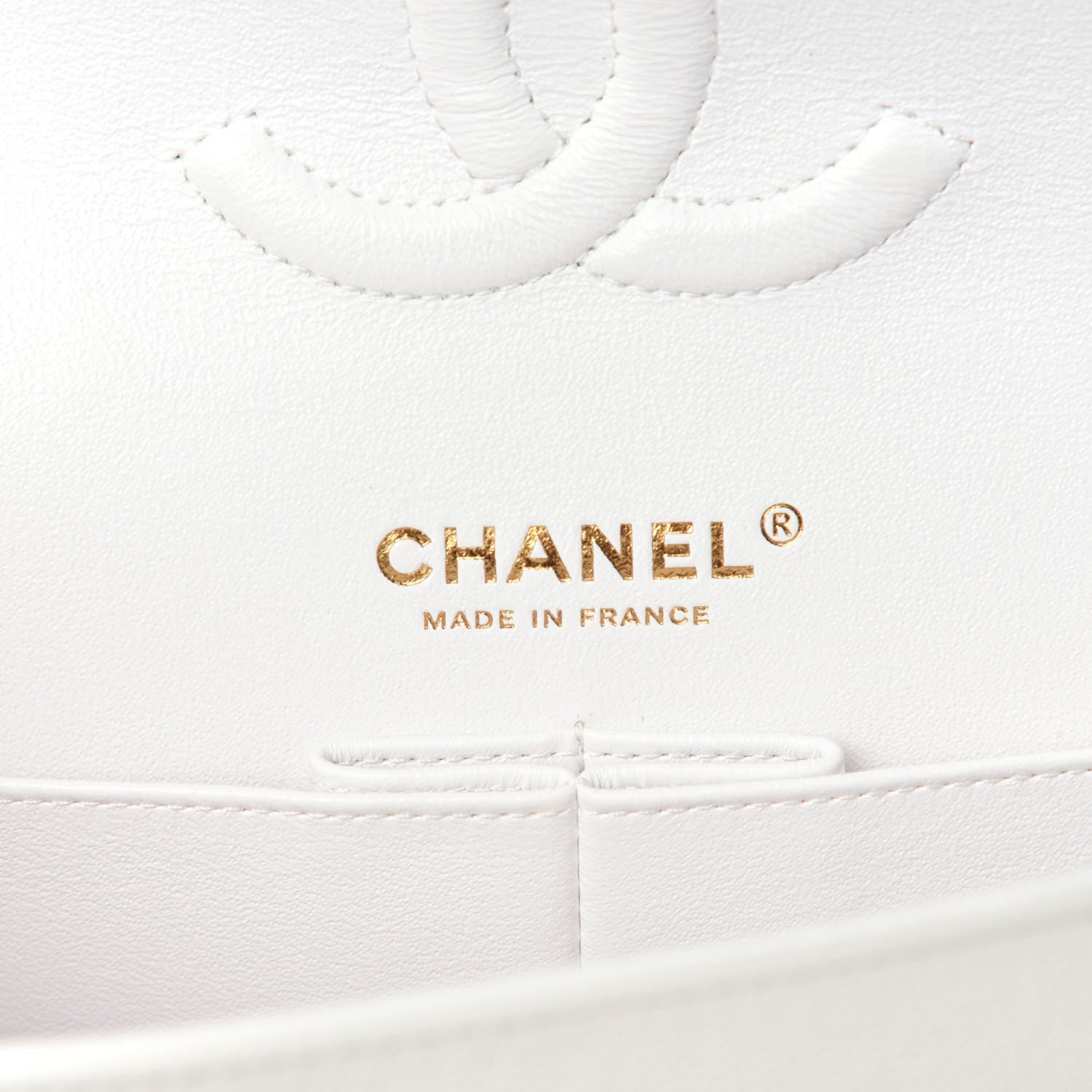 Chanel Caviar Quilted Medium Double Flap White 8 of 10