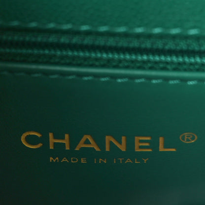 Chanel Caviar Quilted Mini Coco Handle Flap Green 6 of 9