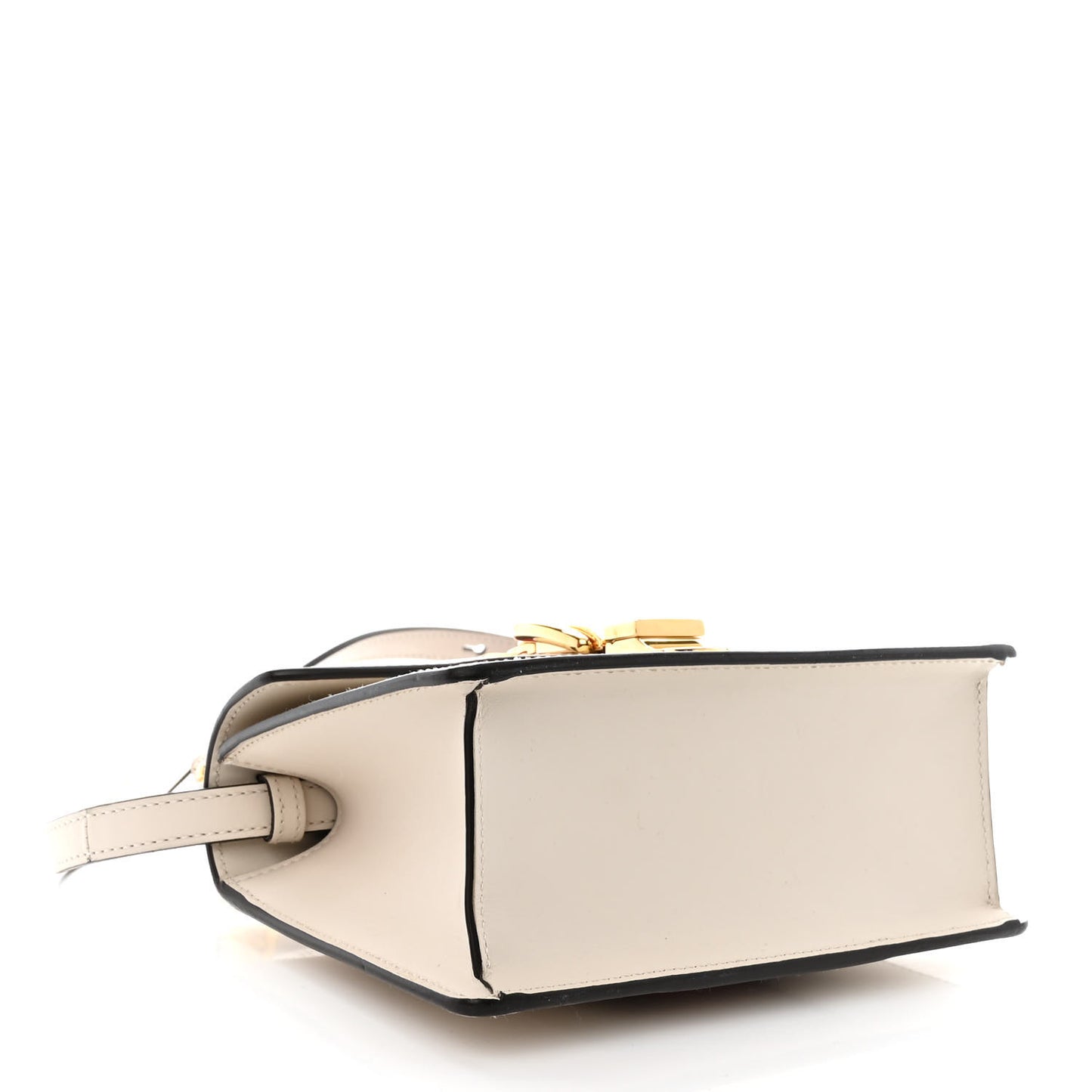 Calfskin Mini Sylvie Top Handle Bag White