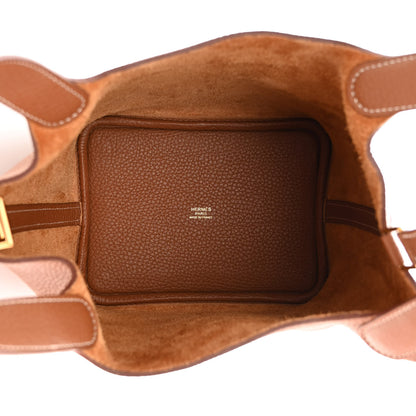 Hermes Taurillon Clemence Picotin Lock 18 PM Gold 5 of 11