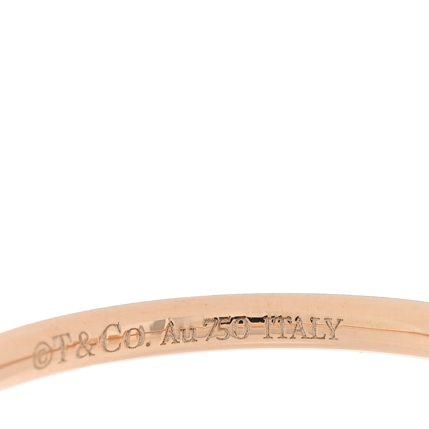 Tiffany 18K Rose Gold T Wire Ring 54 7 4 of 5