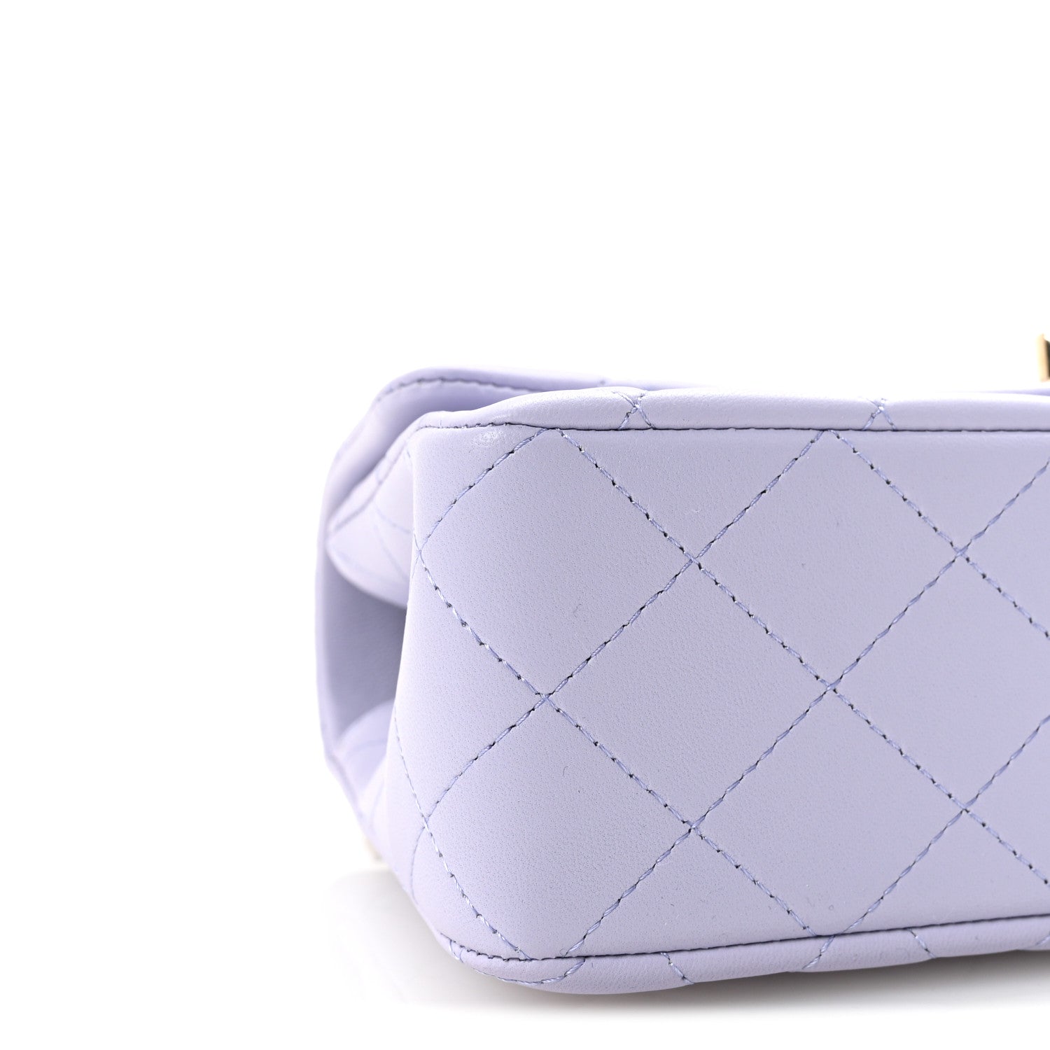 Chanel Lambskin Quilted Mini Top Handle Rectangular Flap Light Purple 9 of 11