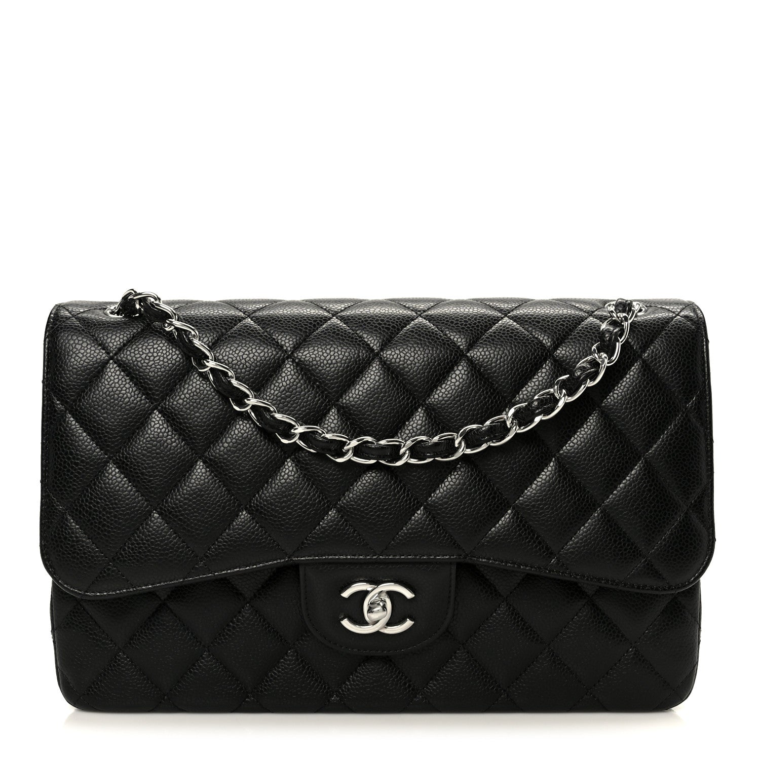 Chanel Caviar Quilted Jumbo Double Flap Black 1 of 12