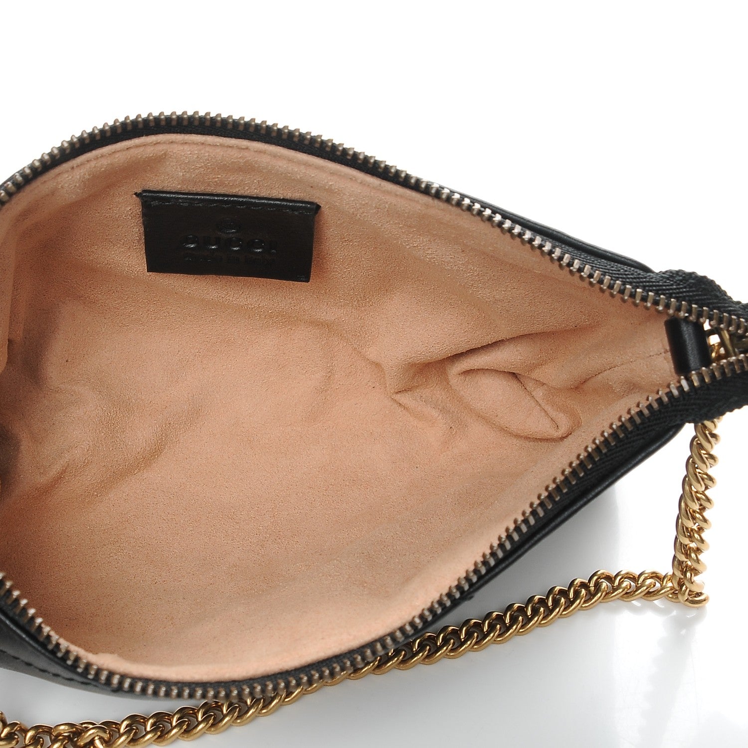 Gucci Calfskin Matelasse Mini GG Marmont Chain Bag Black 5 of 8