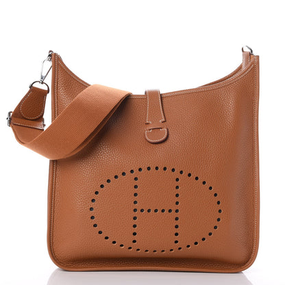 Hermes Taurillon Clemence Evelyne III PM Gold 1 of 7