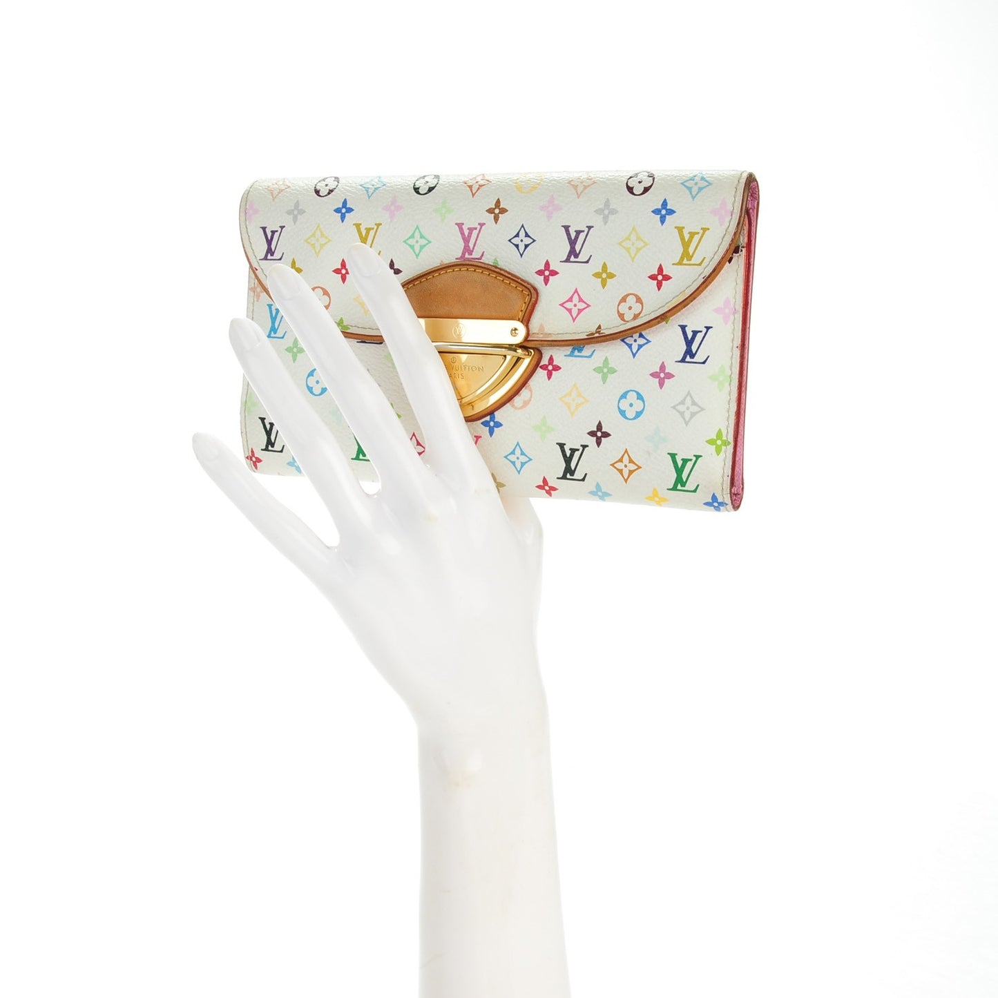 Monogram Multicolor Eugenie Wallet White Litchi