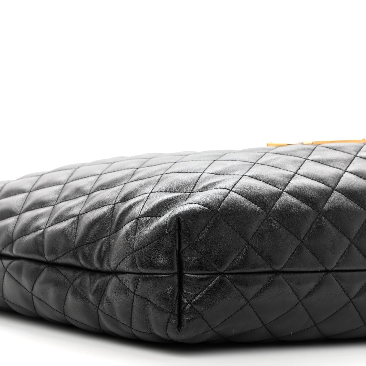 Saint Laurent Lambskin Quilted Maxi Icare Shopping Tote Black 9 of 10