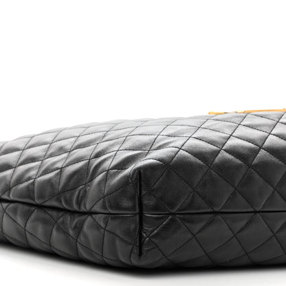 Saint Laurent Lambskin Quilted Maxi Icare Shopping Tote Black 9 of 10