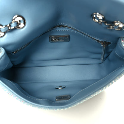 Chanel Denim Strass Evening Flap Bag Blue 5 of 11