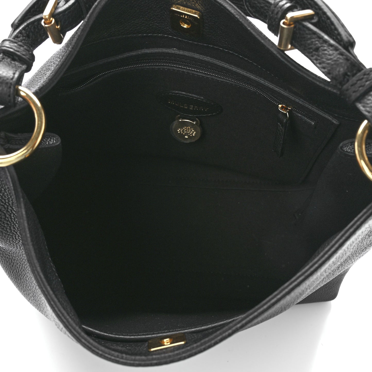 Goat Printed Calfskin Small Freya Hobo Black