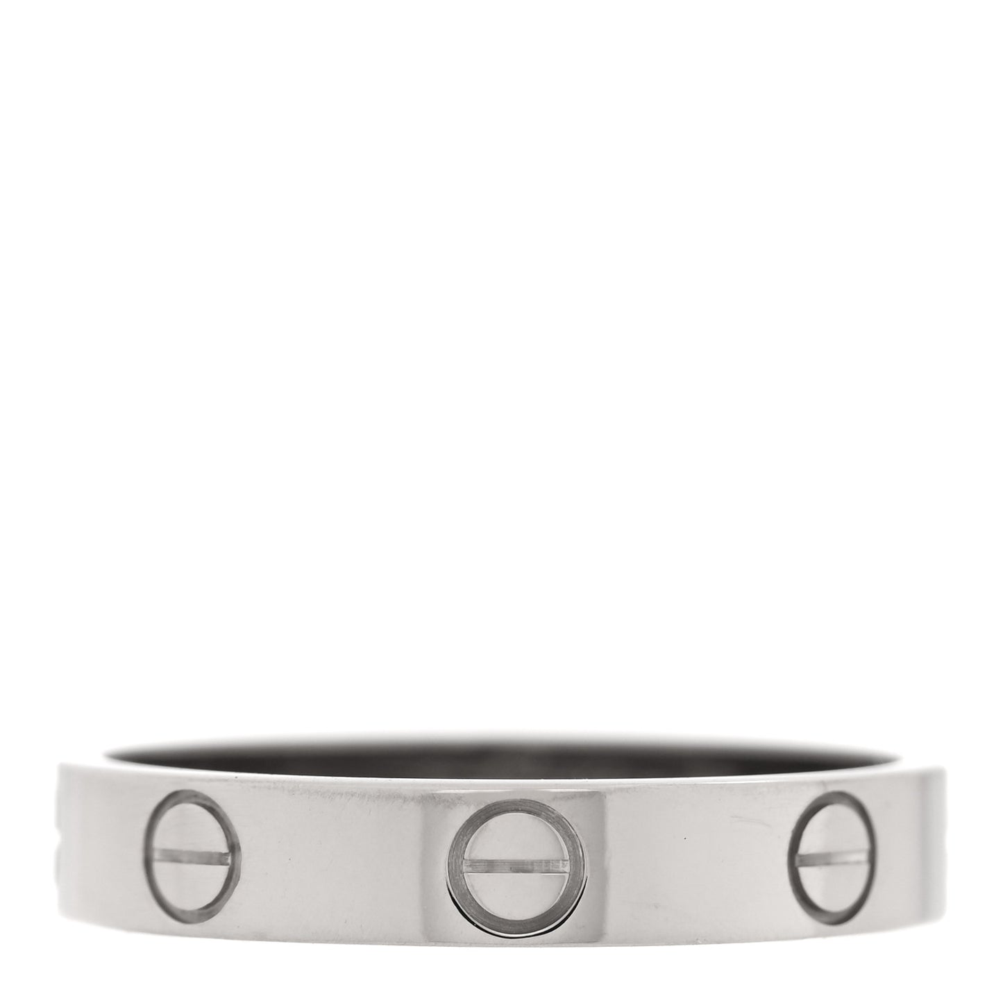 18K White Gold 3.5mm LOVE Wedding Band Ring 55 7.25
