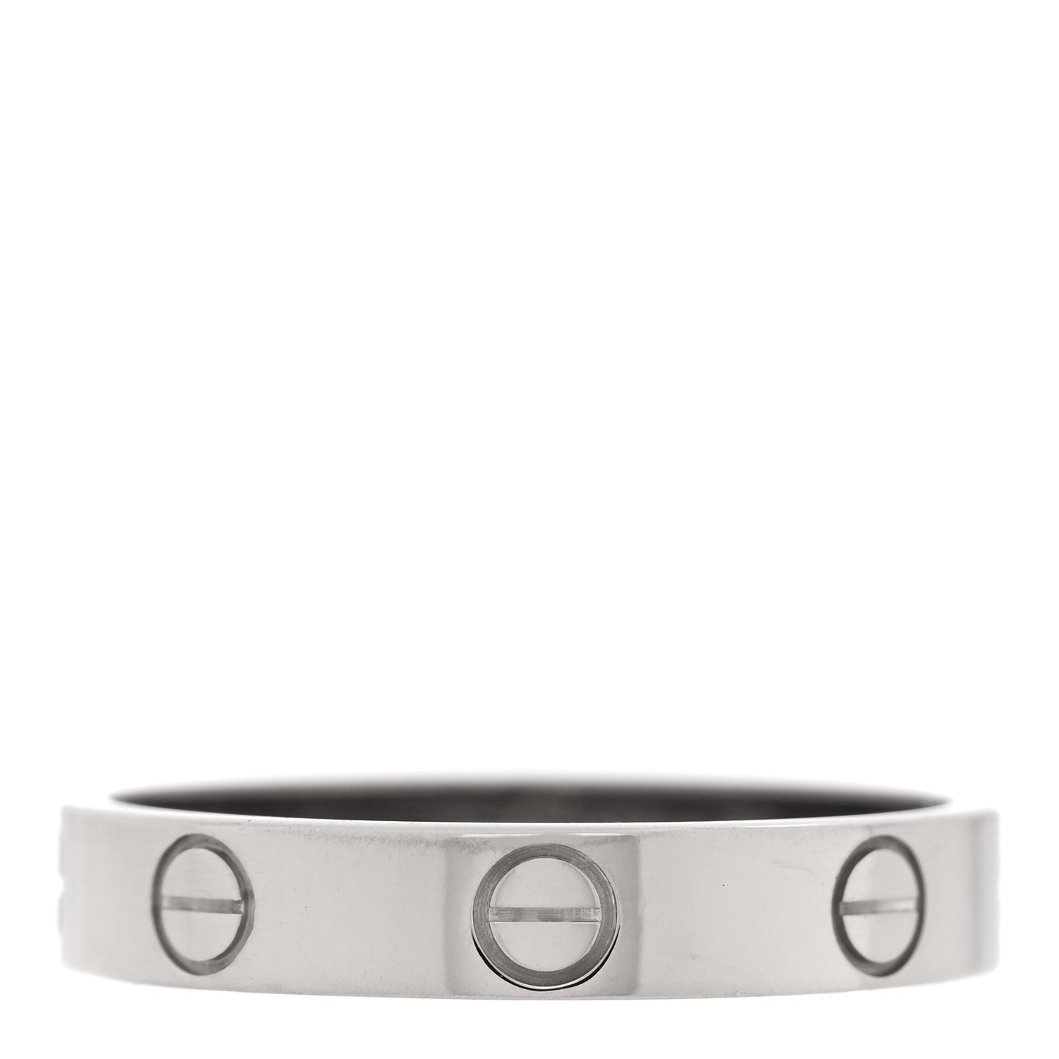 Cartier 18K White Gold 3.5mm LOVE Wedding Band Ring 55 7.25 1 of 4