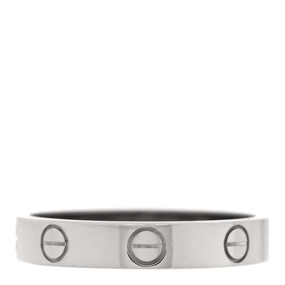 Cartier 18K White Gold 3.5mm LOVE Wedding Band Ring 55 7.25 1 of 4