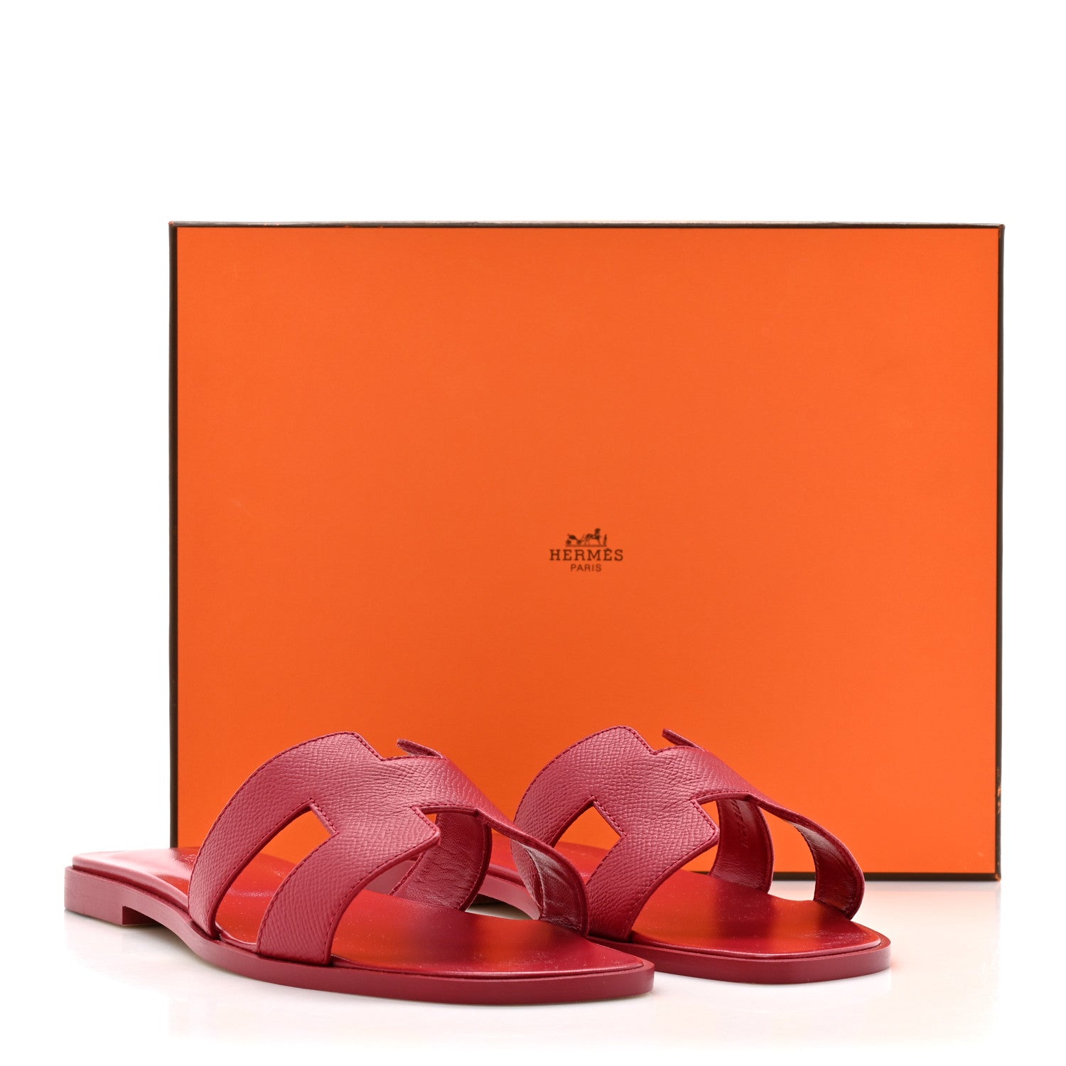 Hermes Epsom Oran Sandals 38.5 Rose Framboise 1790784 – FASHIONPHILE