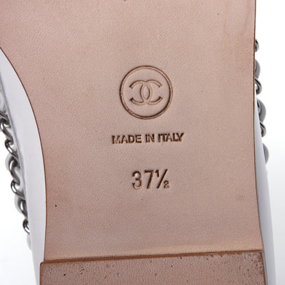 Chanel Calfskin Chain Mocassin Loafers 37.5 White 9 of 11