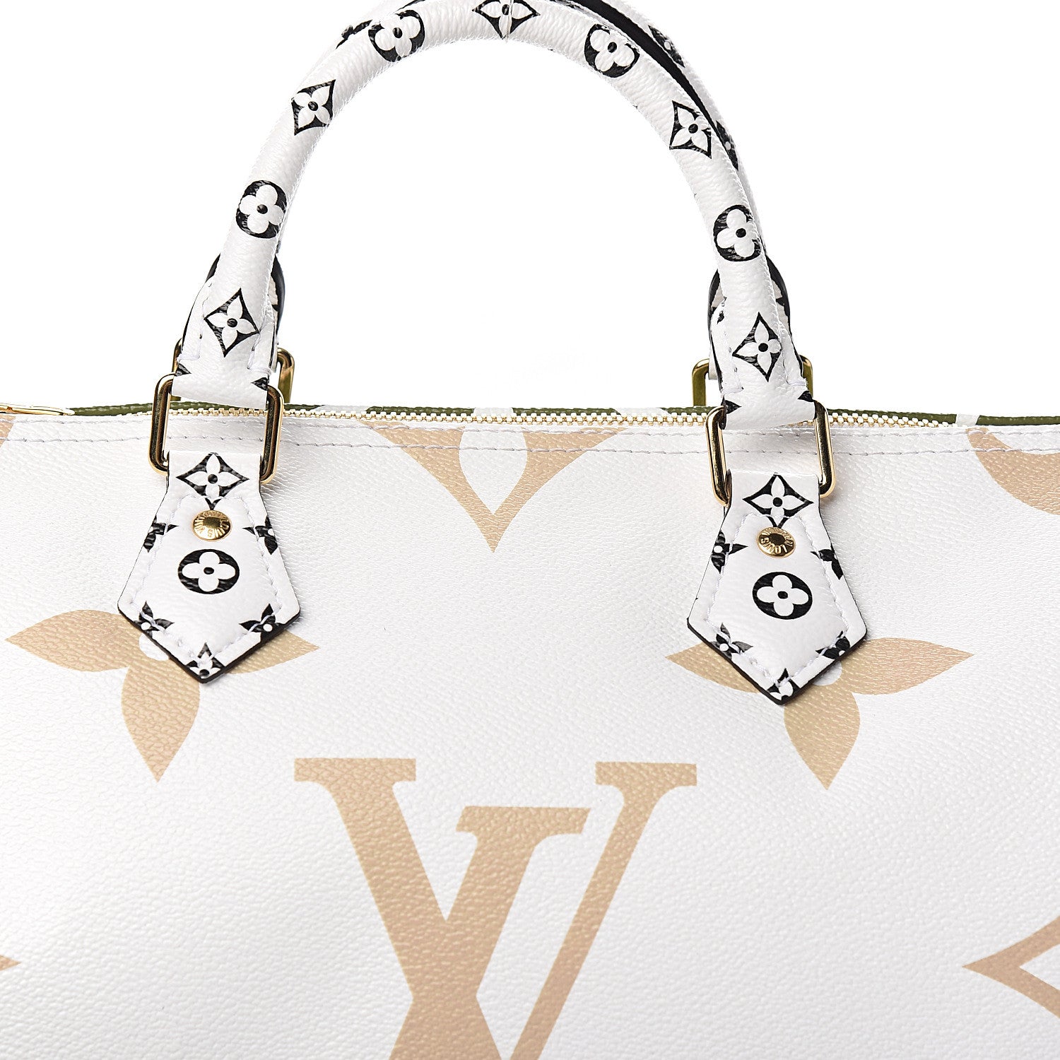 Louis Vuitton Monogram Giant Speedy Bandouliere 30 Kaki Beige 8 of 8