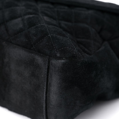 Saint Laurent Suede Mixed Matelasse Tri-Quilt Large Monogram Envelope Satchel Black 9 of 25