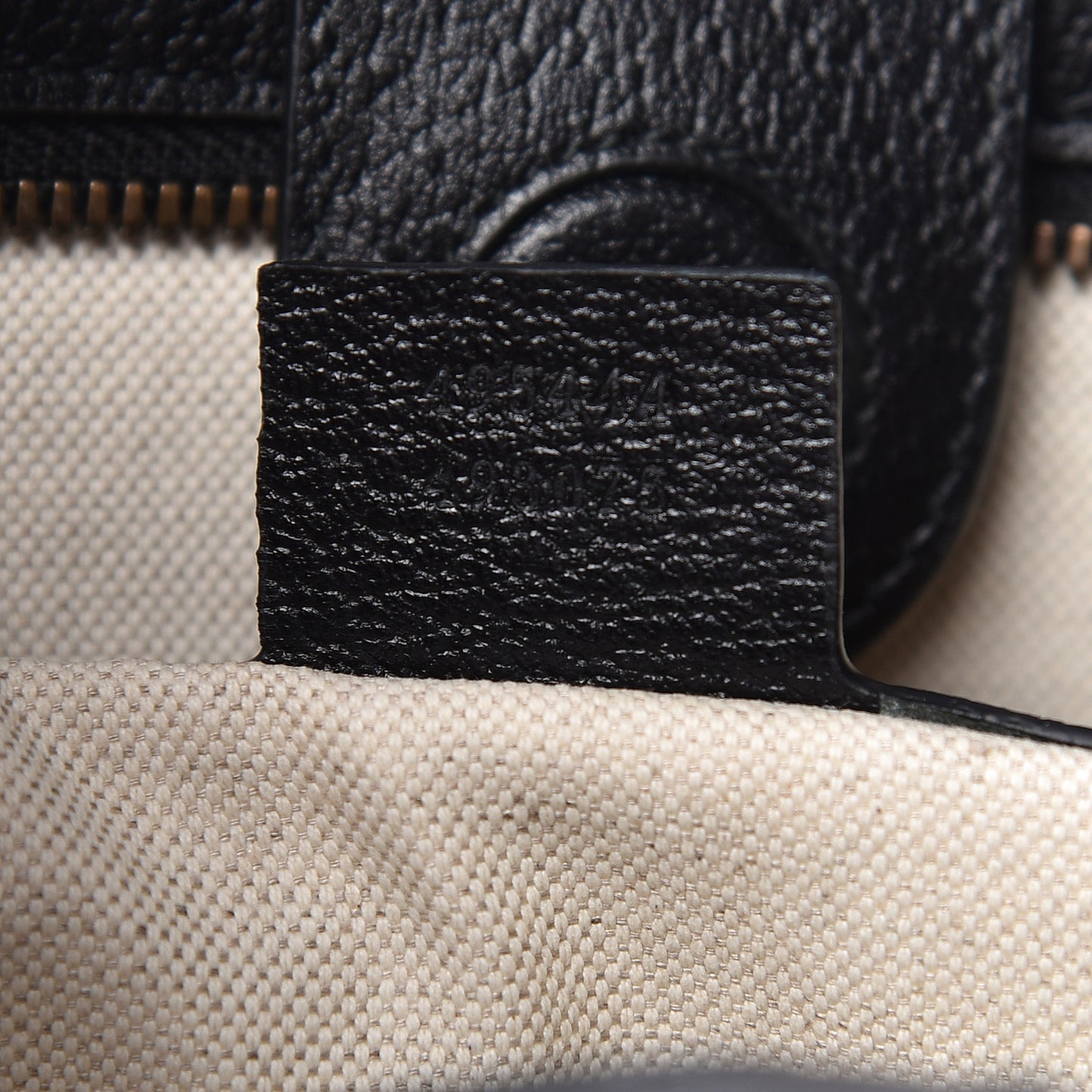 Grained Calfskin Bee Star Vertical Tote Black