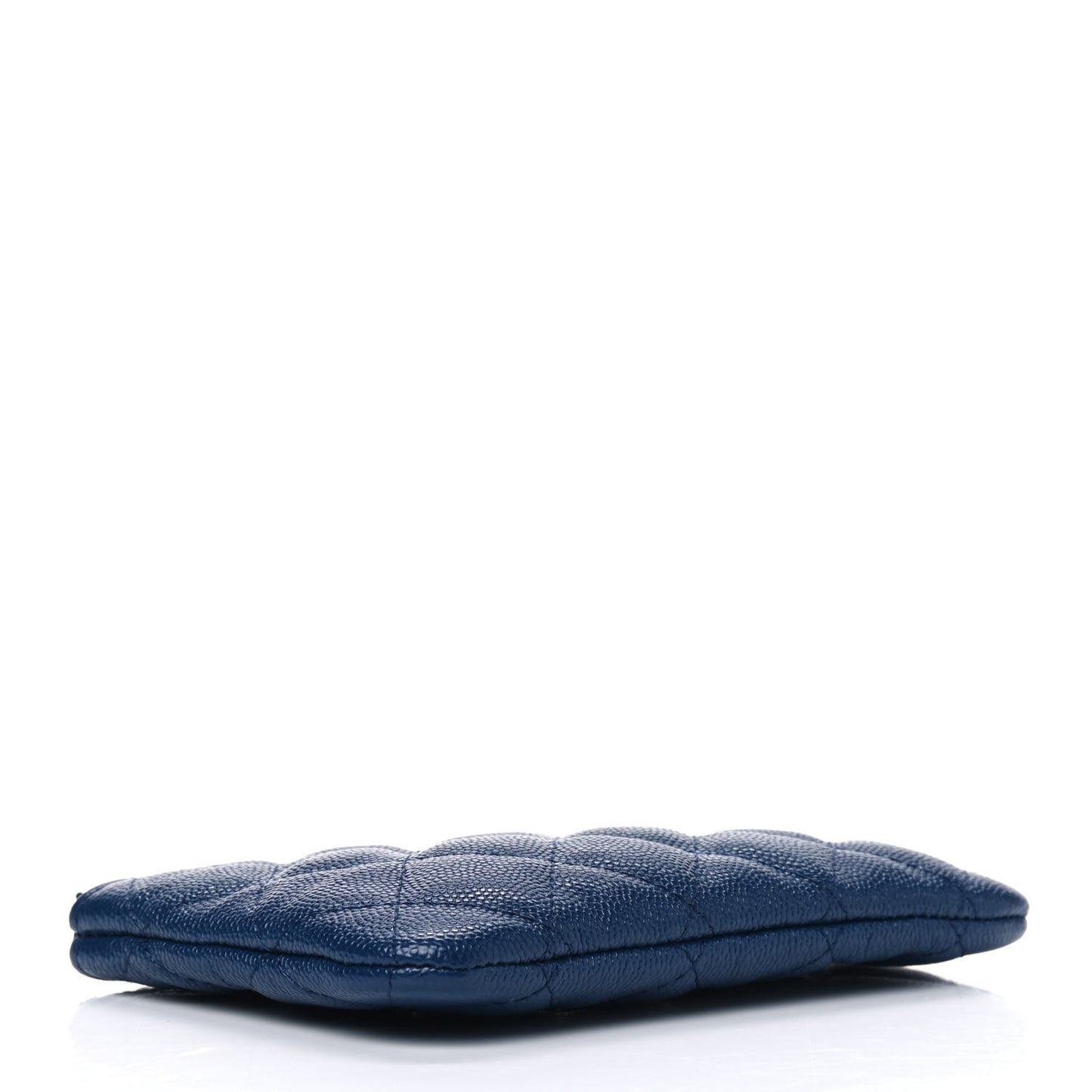 Caviar Quilted Small Cosmetic Case Navy Blue