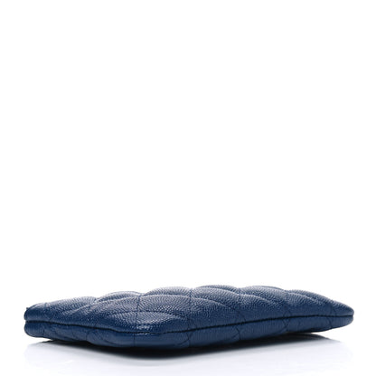 Chanel Caviar Quilted Small Cosmetic Case Navy Blue 3 of 4