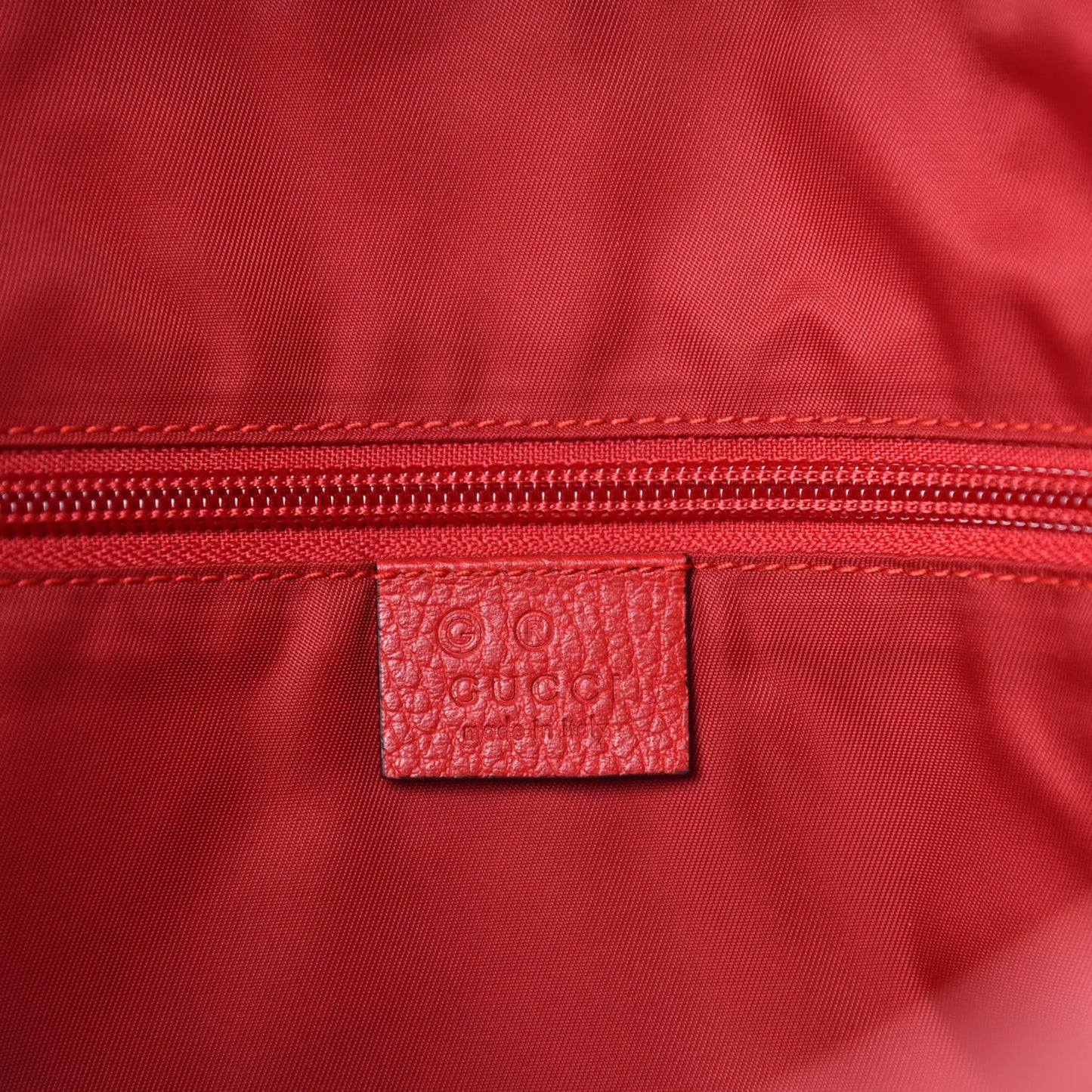 Nylon Monogram Double Buckle Flap Messenger Bag Vibrant Red
