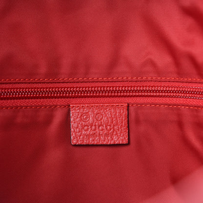 Gucci Nylon Monogram Double Buckle Flap Messenger Bag Vibrant Red 8 of 10