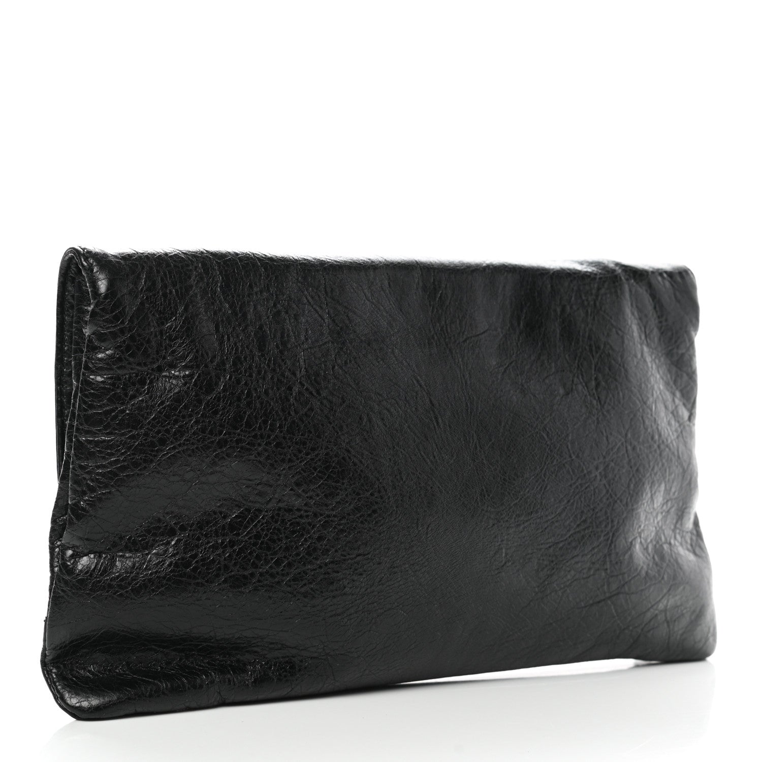 Balenciaga Agneau Giant 12 Gold Hardware Envelope Strap Clutch Black 4 of 10