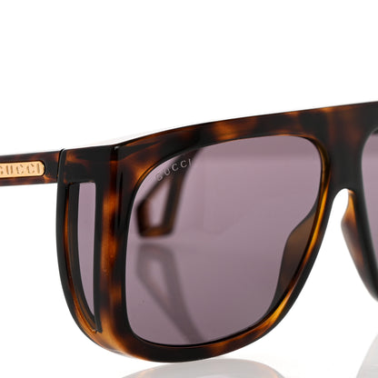 Gucci Acetate Shield Sunglasses GG0467S Havana 7 of 8