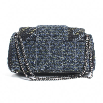 Chanel Tweed Mix Small Flap Blue Green 3 of 8