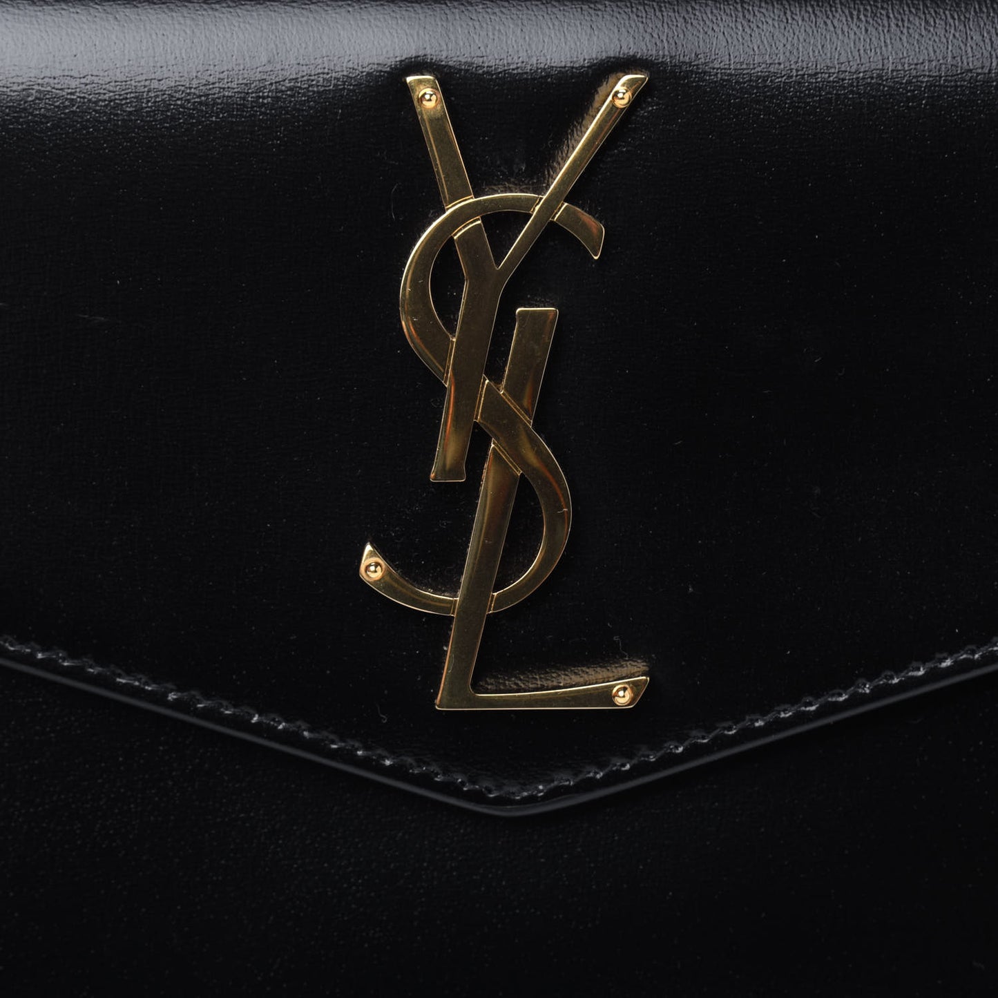 Smooth Shiny Calfskin Monogram Uptown Pouch Black
