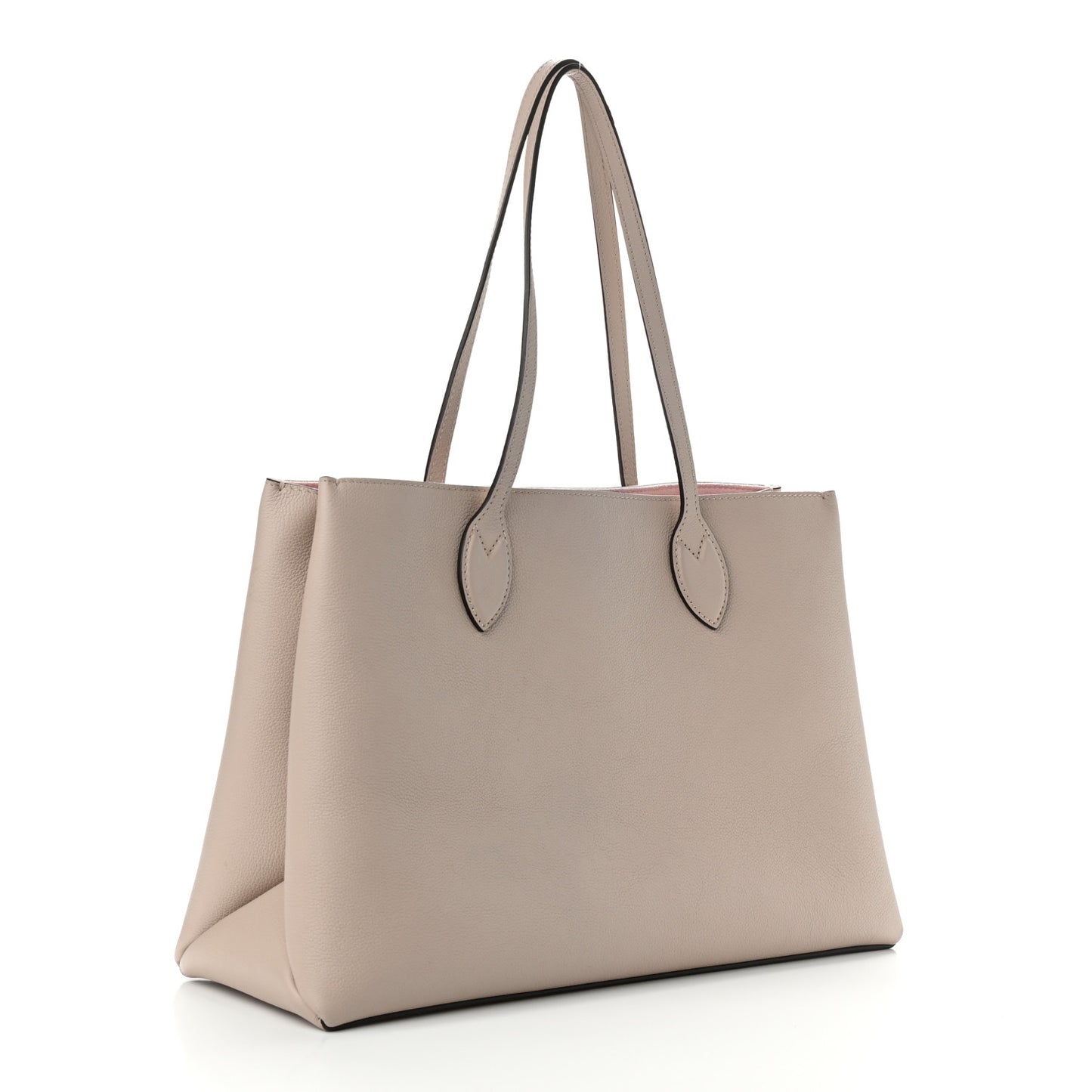 Grained Calfskin Lockme Shopper Greige