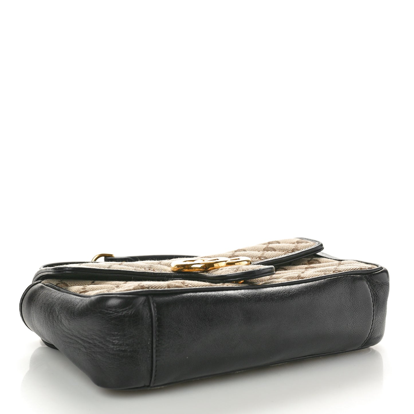 Monogram Matelasse Diagonal Mini GG Marmont Shoulder Bag Beige Black