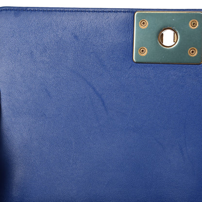 Chanel Lambskin Quilted Medium Boy Flap Blue 8 of 11