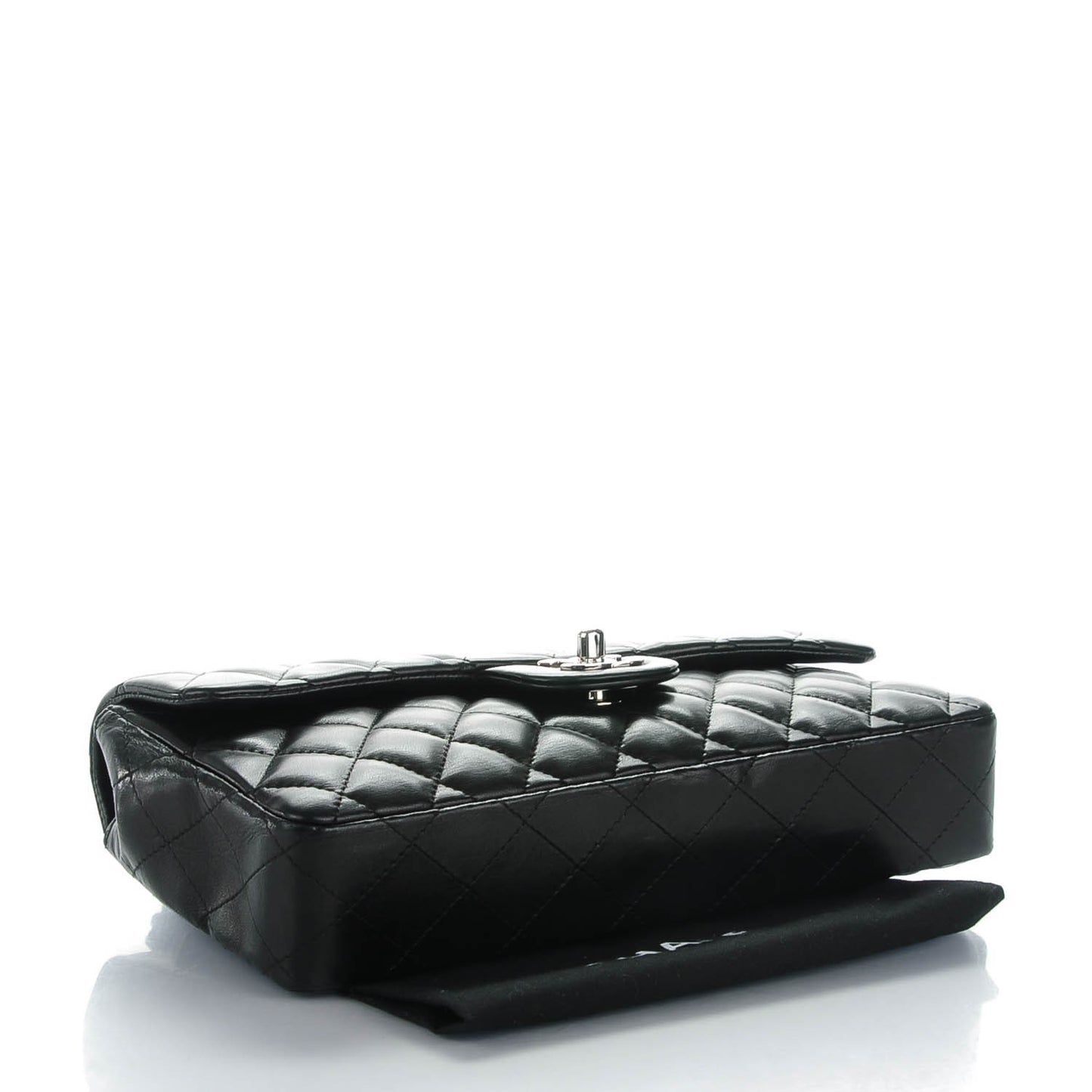 Lambskin Quilted East West Flap Black