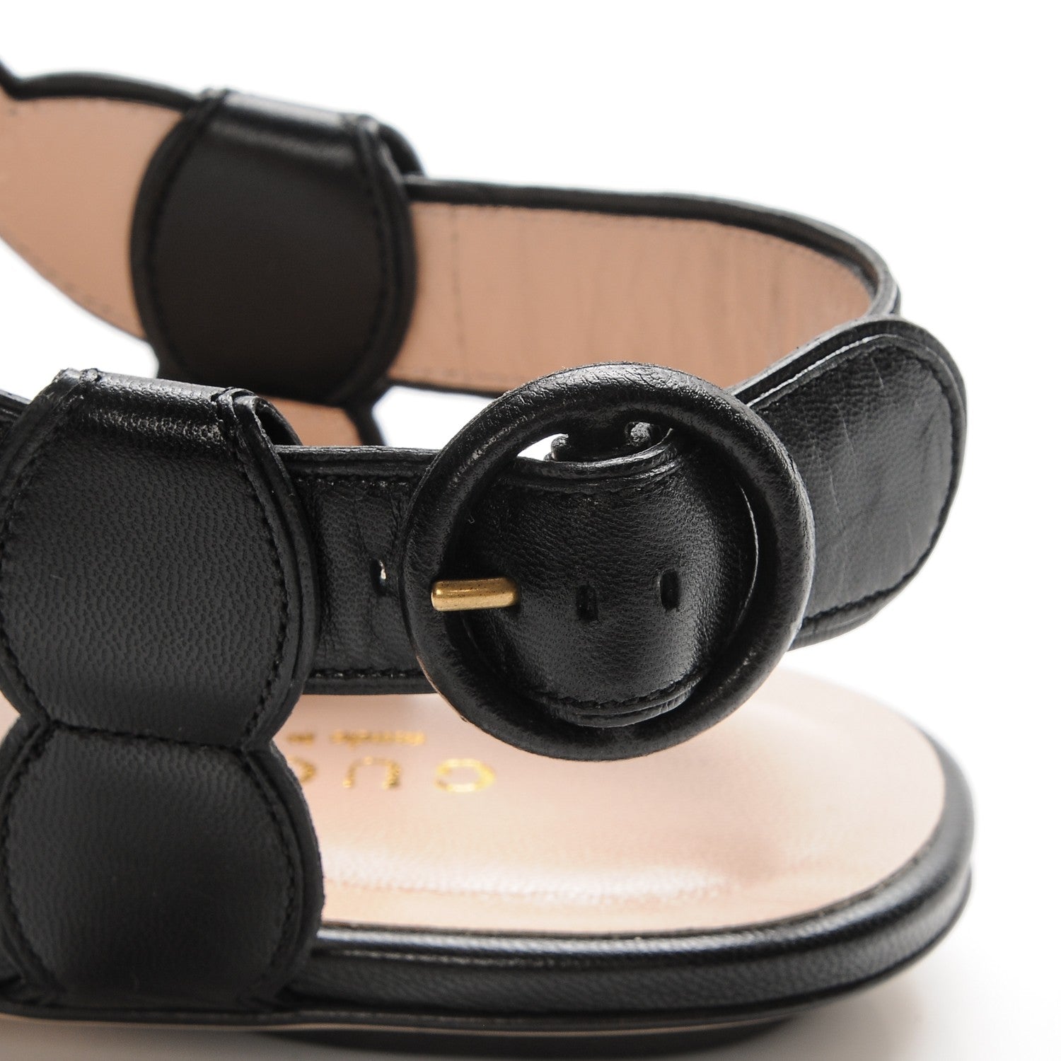 Gucci Nappa Willow Pearl Thong Sandals 36 Black 8 of 8
